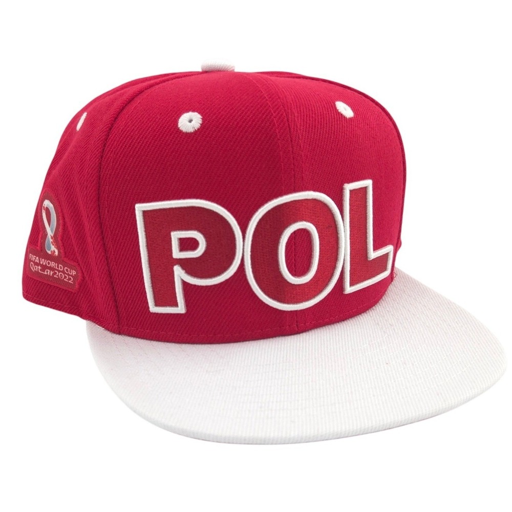 Outerstuff FIFA World Cup 2022 Poland Qatar Hat BOYS Red White Snapback NEW